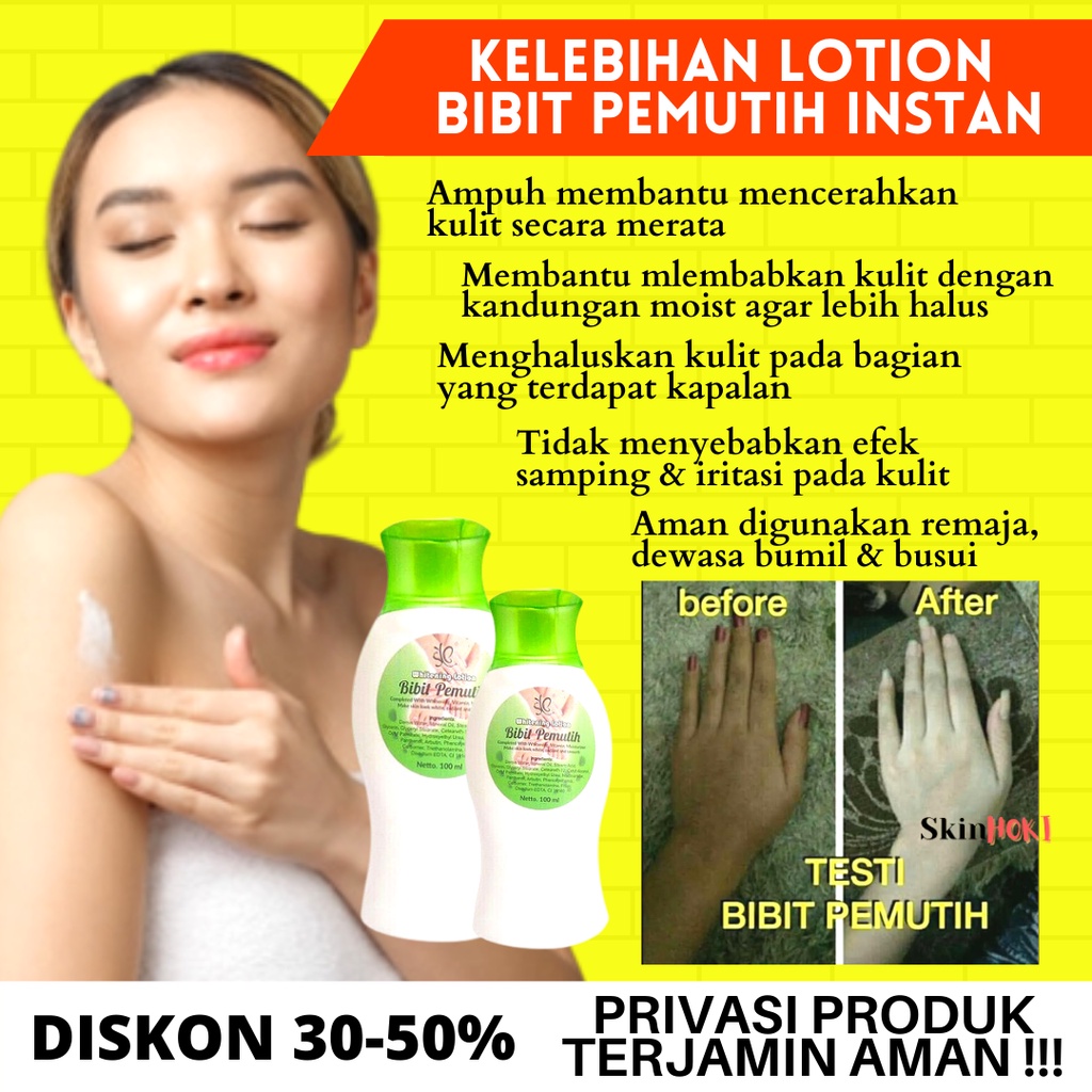 LOTION PEMUTIH BADAN PERMANEN PENCERAH KULIT SYB LOTION BIBIT PEMUTIH 100ml PELEMBAB KULIT KERING ORIGINAL BPOM