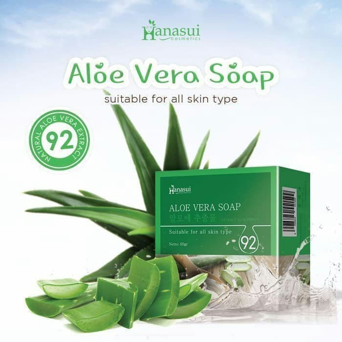 SABUN HANASUI ALOE VERA SOAP BPOM - SABUN LIDAH BUAYA BEST SELLER