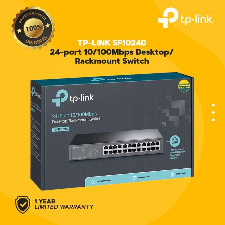 Switch TP-Link 24 Port TL-SF1024D 10/100Mbps Rackmount