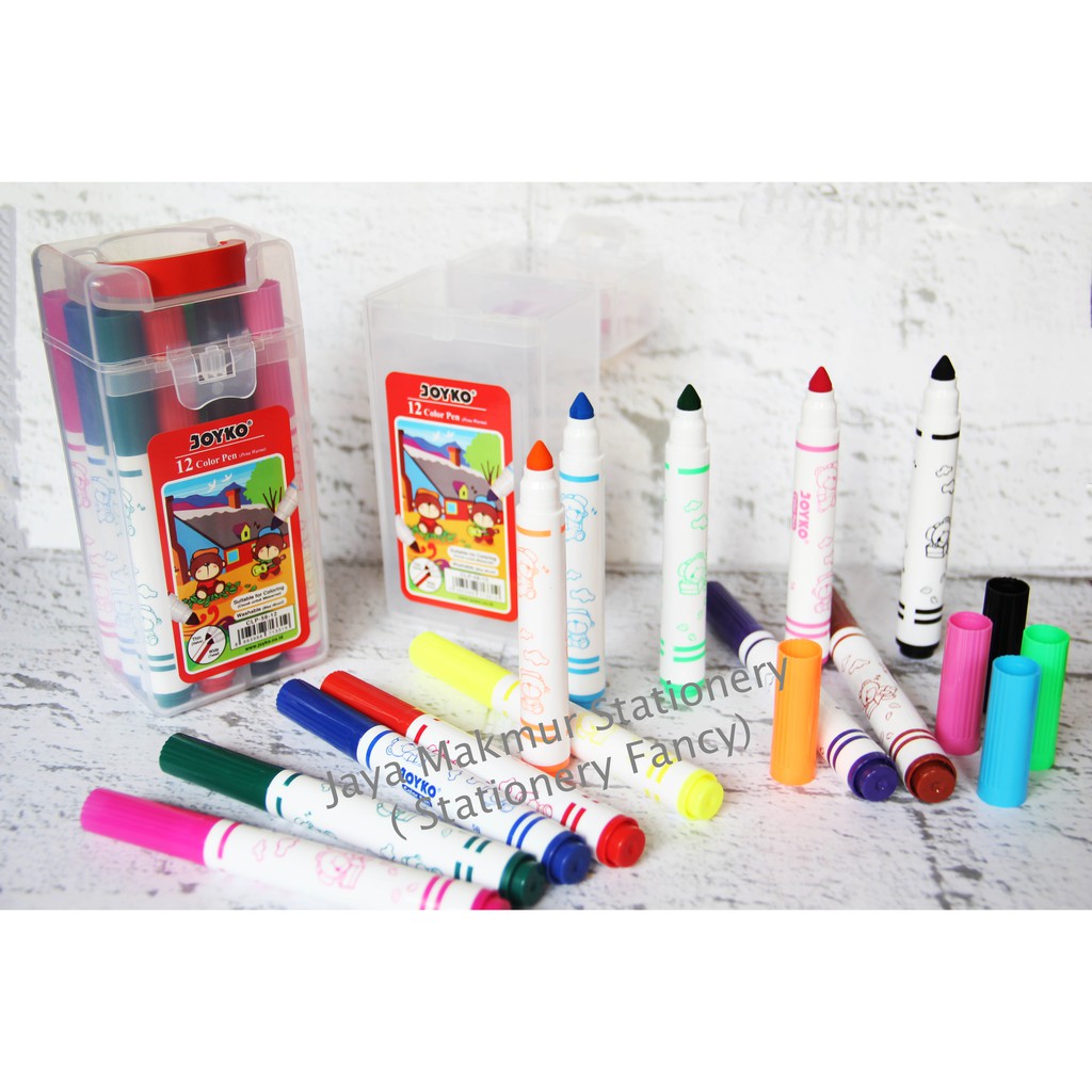 Pen / Spidol warna washable Joyko set 12 warna CLP-56-12