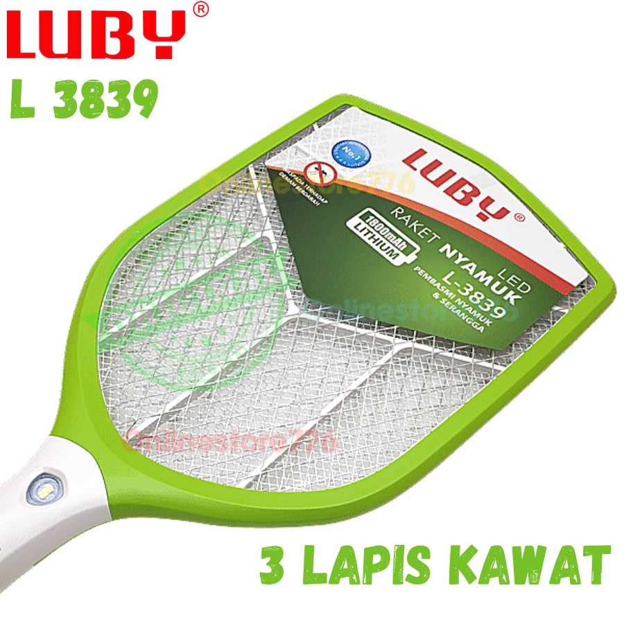 RAKET NYAMUK LUBY L3839 / PERANGKAP NYAMUK / RAKET NYAMUK / LUBY L3839 - 3839 - L3839A