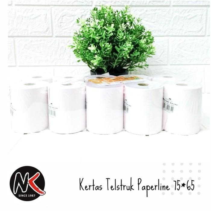 

Kertas Fax | Kertas Struk Kasir/Paper Roll Paperline 75*65 (2Ply) 1 Pak Isi 10 Roll Kualitas Terbaik