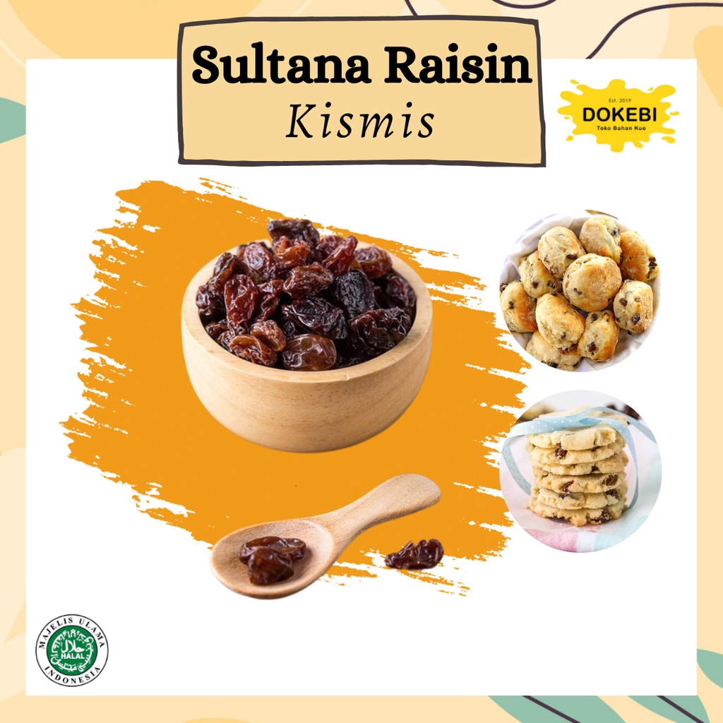 

Kismis Sultana Repack 250gr / Dried Seedless Raisin / UNSWEETENED PREMIUM / KISMIS HITAM