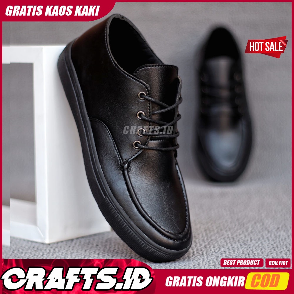 CRAFTS X SHAKAI Sepatu Formal Pria Sepatu Pantofel Sepatu Casual Pria Kerja Kulit Syntetic Cowok