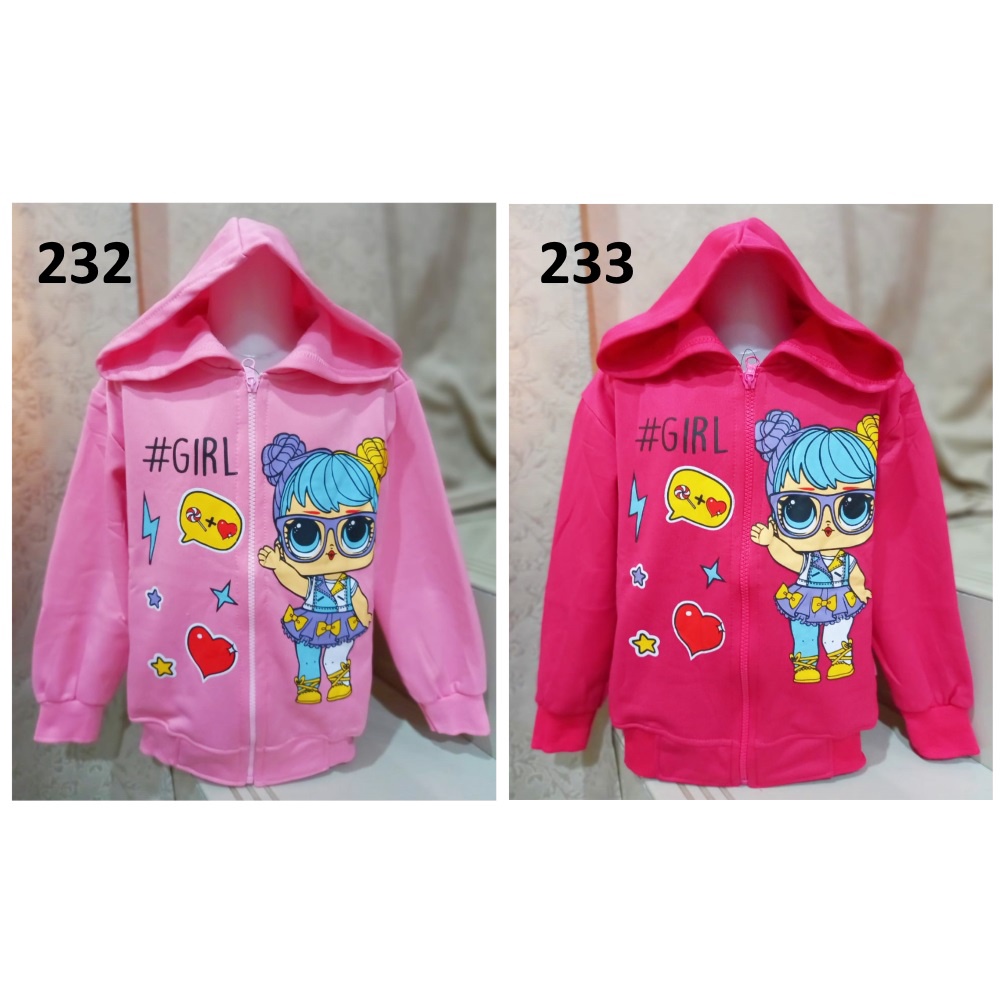 JAKET ANAK PEREMPUAN CEWEK FROZEN, LITTLE PONY, UNICORN, RAINBOW DASH, PINKIE PIE