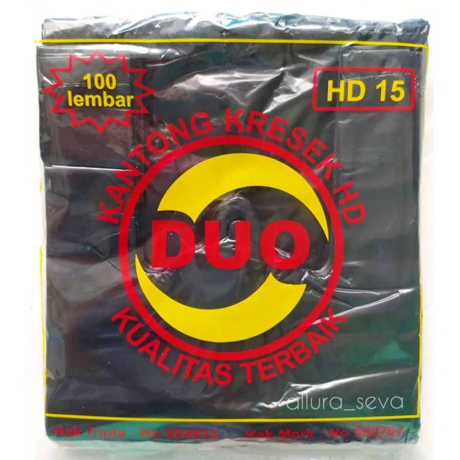 Kantong Plastik uk15, Kantong kresek Duo 15