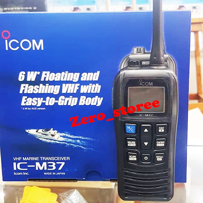 HT Icom IC-M37 HT Marine VHF ORI Floating ICM37 ICOM M37 pngti IC M36 M24 M25 ICOM HT sabandar KAPAL