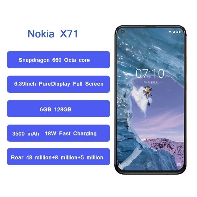 Nokia X71 4g Mobile Ponsel 6 39 Inci Snapdragon 660 6gb 128gb Android 9 0 Ponsel 3500 Mah Smartphone Shopee Indonesia