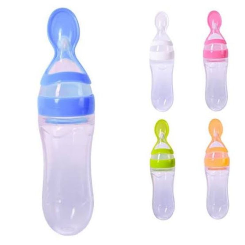 Botol Dot bahan Silicone / Sendok Makan Bayi / Silicone Food Feeder