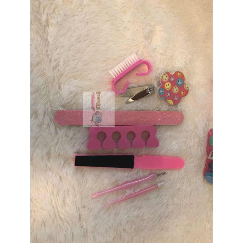 Manicure set Rabbit lucu model kelinci 6in1 / Manicure mini travel gantungan