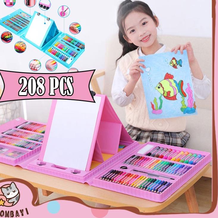 

kodeC7o2N--IMomBayi Crayon Set 208pcs / Krayon Mewarnai Anak 208pcs / Pensil Warna Set 208pcs