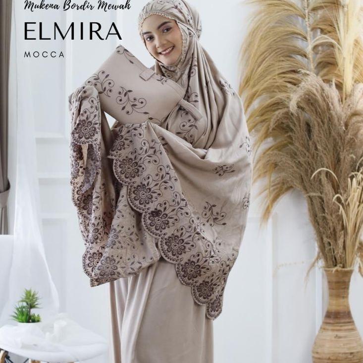 Banyak Dipakai.. Mukena dewasa ELMIRA Bordir mewah terbaru 2022