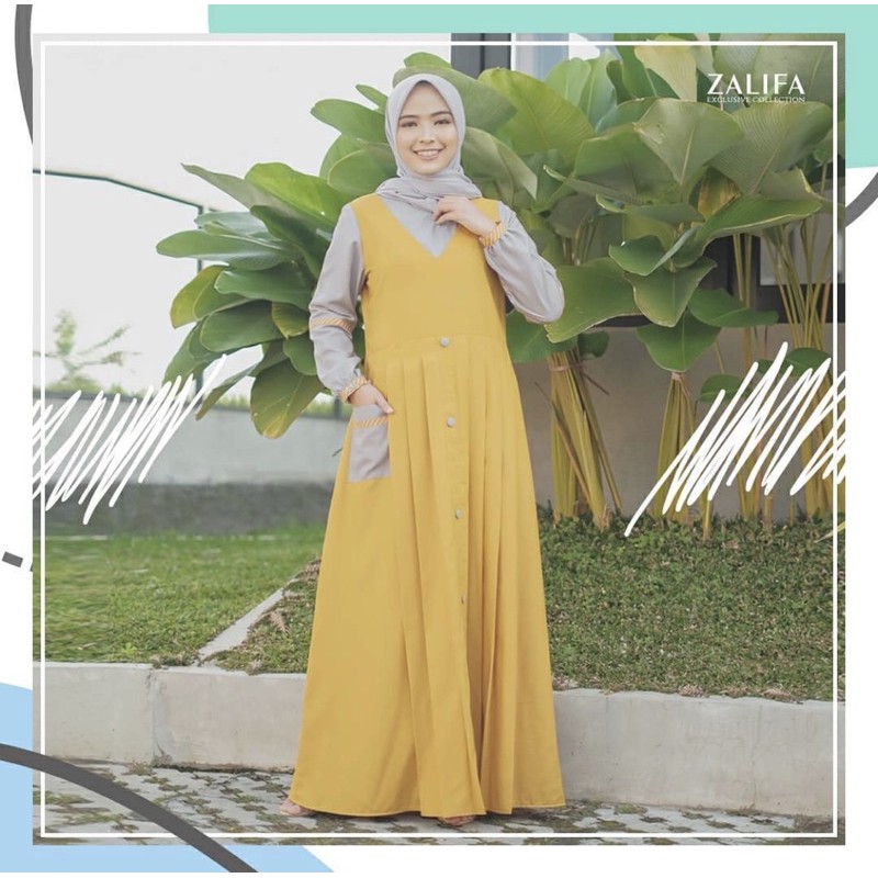 Dress aurora mustard by zalifa