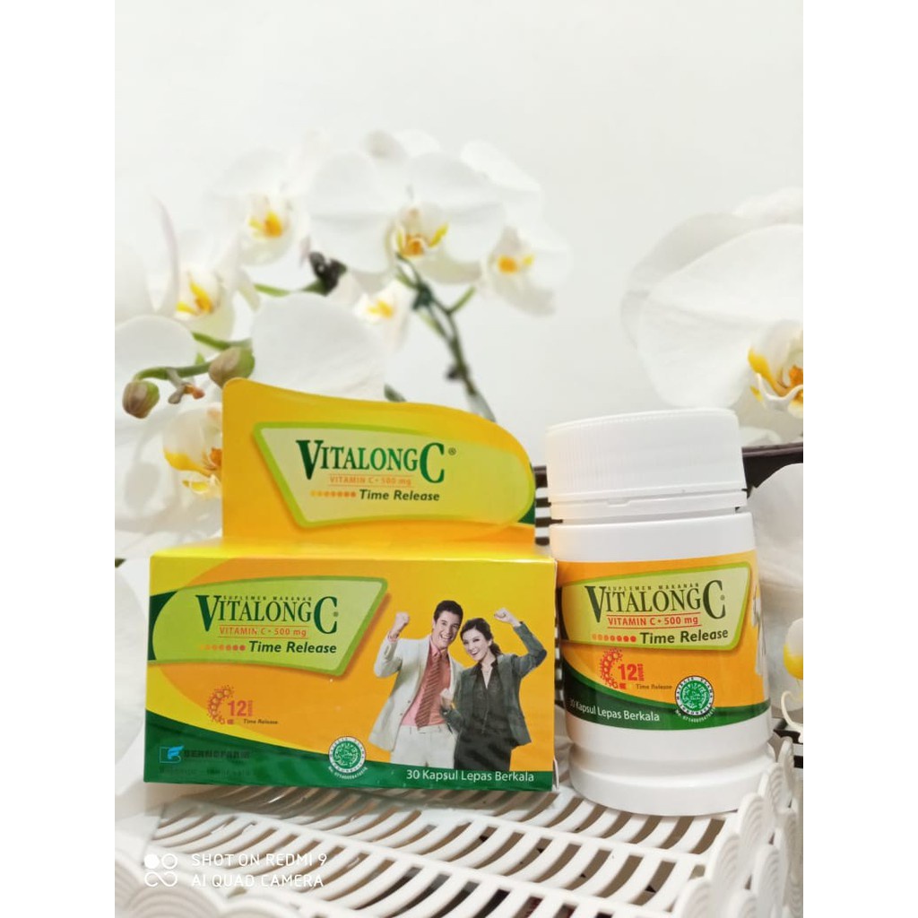 VITALONG C Botol Isi 30 Tablet - Vitamin C 500 MG Box