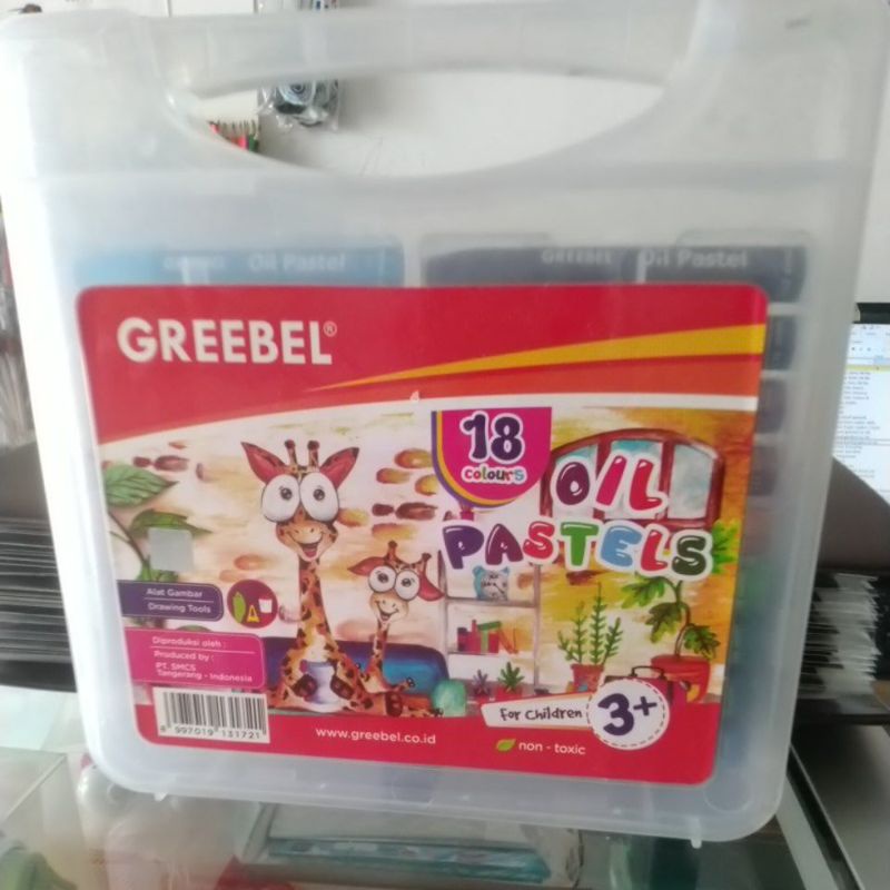 

Crayon Krayon Mewarnai Greebel Oil Pastels 18 Warna