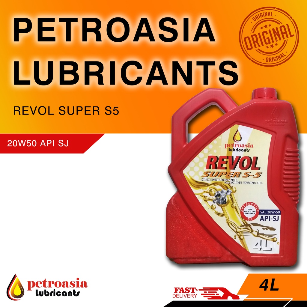 Petroasia Revol Super S-5 SAE 20W50 API-SJ 4L, SNI