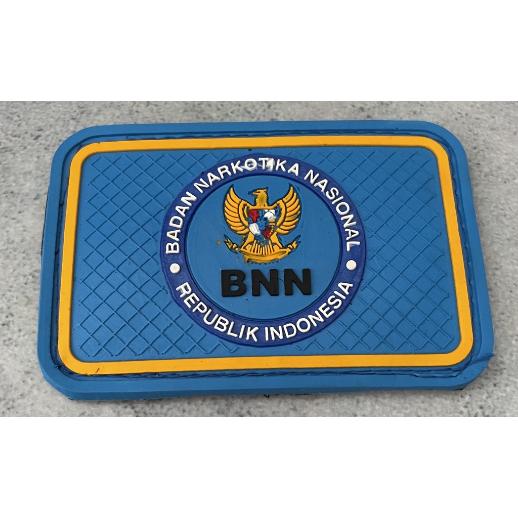 Patch BNN (Kotak Biru) - Velcro BNN Patch Badan Narkotika Nasional Patch Karet Velcro