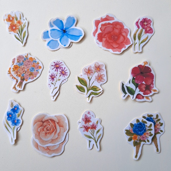 

Stiker set bahan HVS Doff Floral Watercolor | Kiyowo Floral Watercolor Aesthetic