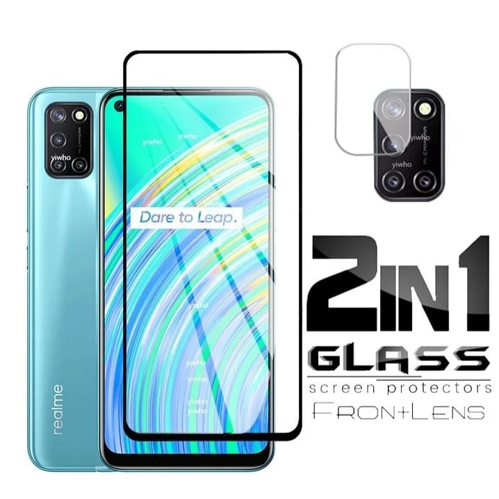 Paket 2in1 Tempered Glass Layar Realme C17 Free Tempered Glass Camera