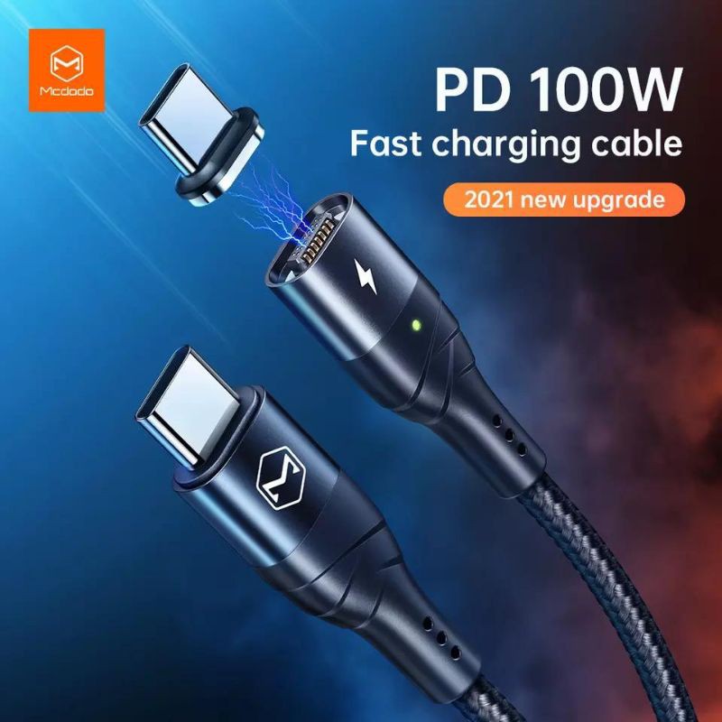 Mcdodo Kabel Magnet Pro Type C to Type C 100W PD Data Cable Magnetic