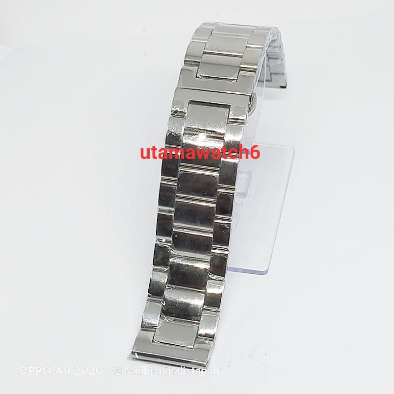 Tali jam rantai stanlles stail jam original 20,22,24mm