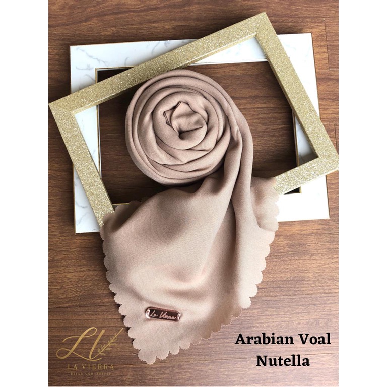 Part 1 Voal Arabian Jilbab Polos Sahara Hijab Segiempat-Nutella
