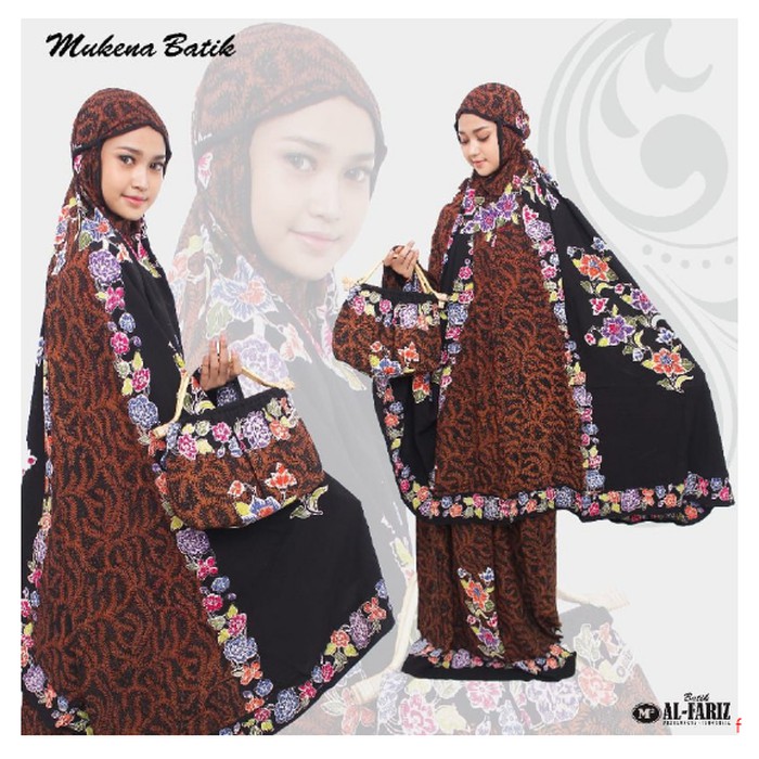 MUKENA BATIK MODERN SOGAN ENCIM HITAM MANIS TERLARIS