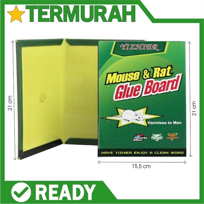 LEM TIKUS JEBAKAN TRAP PAPAN BUKU IMPOR PERANGKAT CAP GAJAH GLUE BOARD MOUSE JUMBO RAT BESAR MURAH D