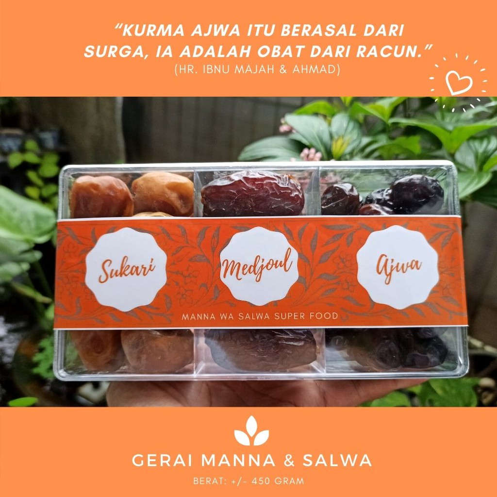 

PAKET PARCEL 3IN1 KURMA AJWA MEDJOOL SUKARI