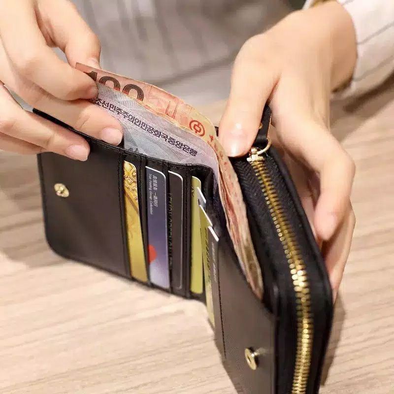 DOMPET LIPAT WANITA TEBAL FASHION IMPOR KOREA DOMPET LIOAT MINI CEWEK