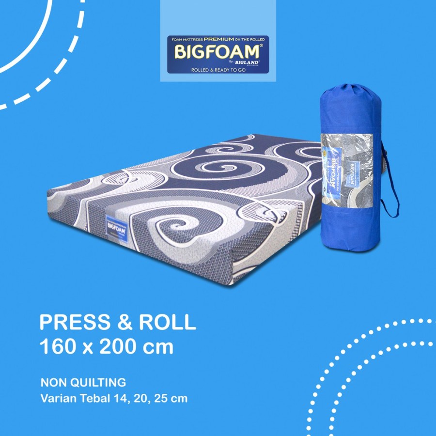 Kasur Busa Big Foam Premium 200 x 160 x 20 Quilting Press & Roll