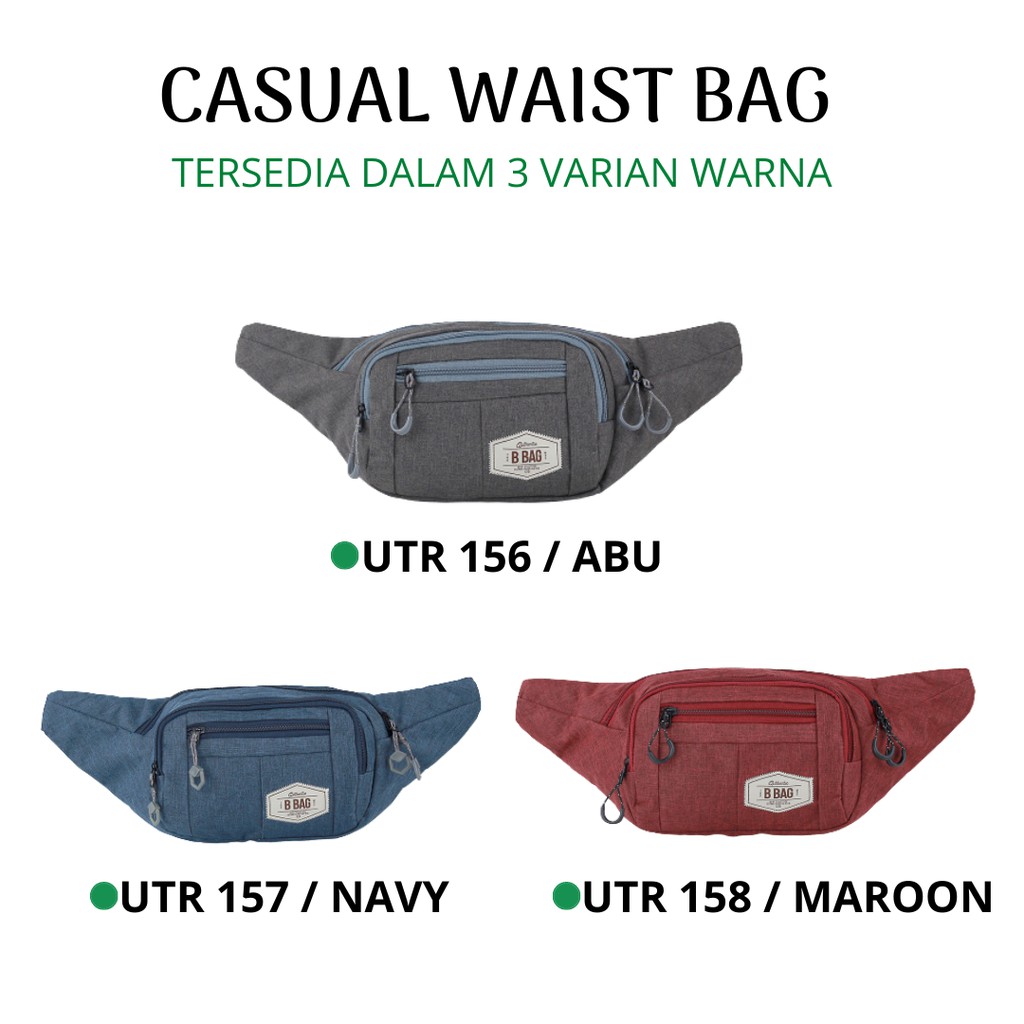 Tas Selempang Waistbag Pria Halus Tebal Premium Material Terbaru