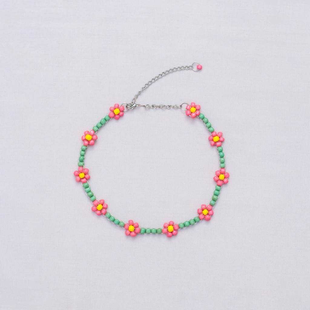 FLOWERY CHOKER (choker beads/choker manik/choker lucu/choker korea)