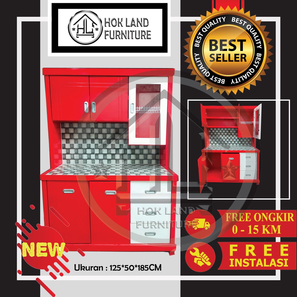 Lemari sayur 3 pintu lemari rak piring dapur minimalis / Lemari Sayur 3Pintu Kayu Multiplek / LS102