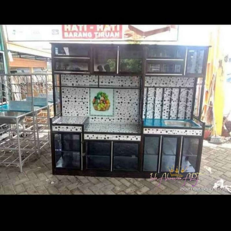 Lemari Dapur Besar / Wastafel Bahan Alumunium