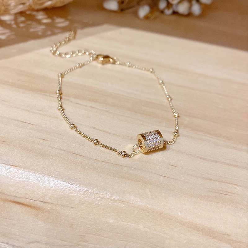 Korea Gelang Serut Titanium Gelang Wanita Mutiara Untuk Wanita Aksesoris Fashion Bracelet- olo