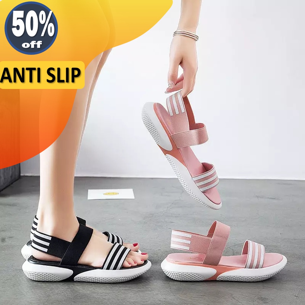 Sandal Sendal Gunung Wanita Cewek Cowok Cewe Cowo Laki Laki Remaja Casual Pria Dewasa Simple Tali Be