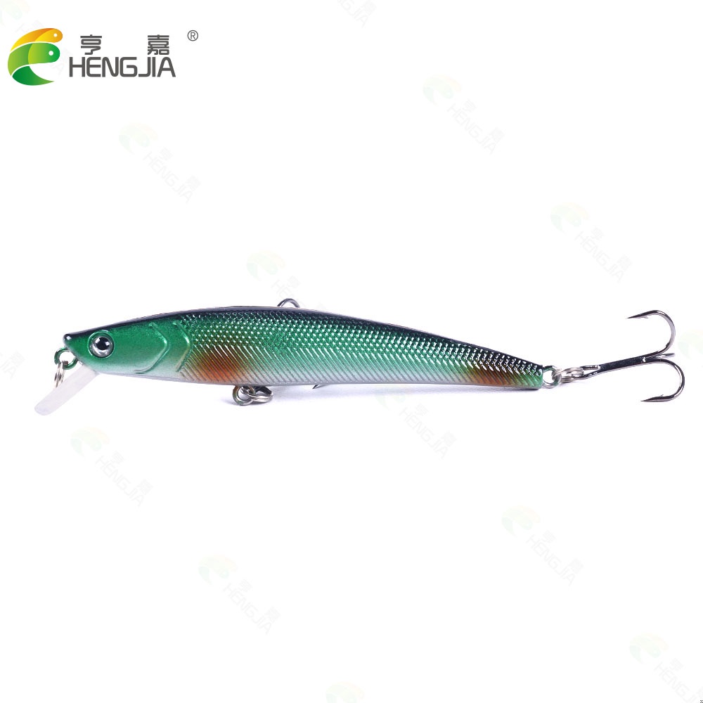 Hengjia 8pcs Umpan Pancing Fishing Lure 3D Eyes Hardlure Tiruan Bentuk Ikan Kecil 9.5cm 8.2cm Fake Bait Dengan 2 Kail