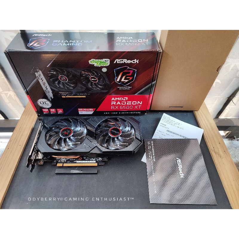 ASRock Radeon™ RX 6500 XT Phantom Gaming D OC 4GB GDDR6 Backplate eMD Expired Februari 2024