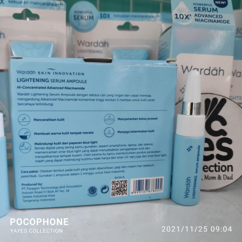Wardah Serum Ampoule COD Powerful 30 ml 8 ml 5 ml Lightening Brighten Diminish Acne Marks Appearance