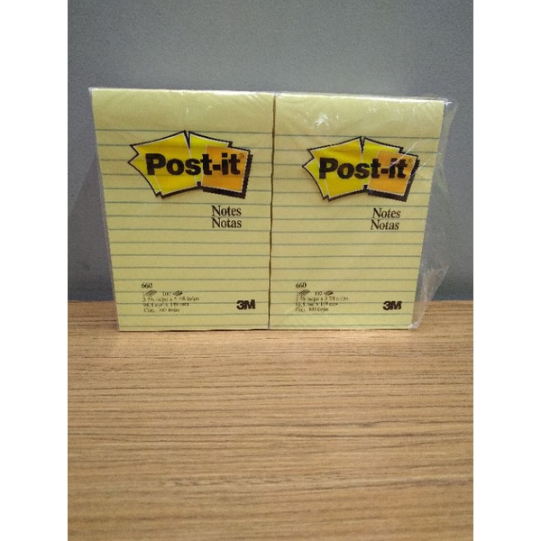 

InJO 3M post it sticky notes yellow lines bergaris 660