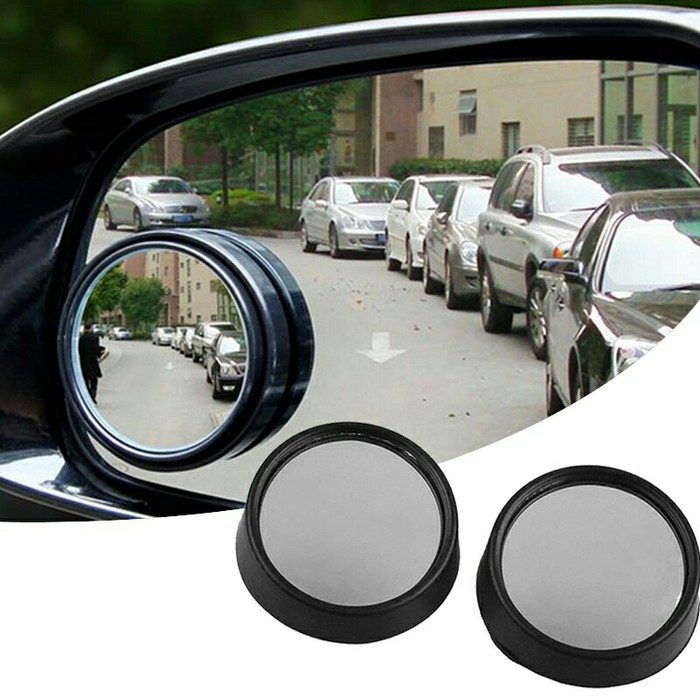 2 Pcs Spion Cermin Motor Mobil Kaca Blind Spot Mirror Mini