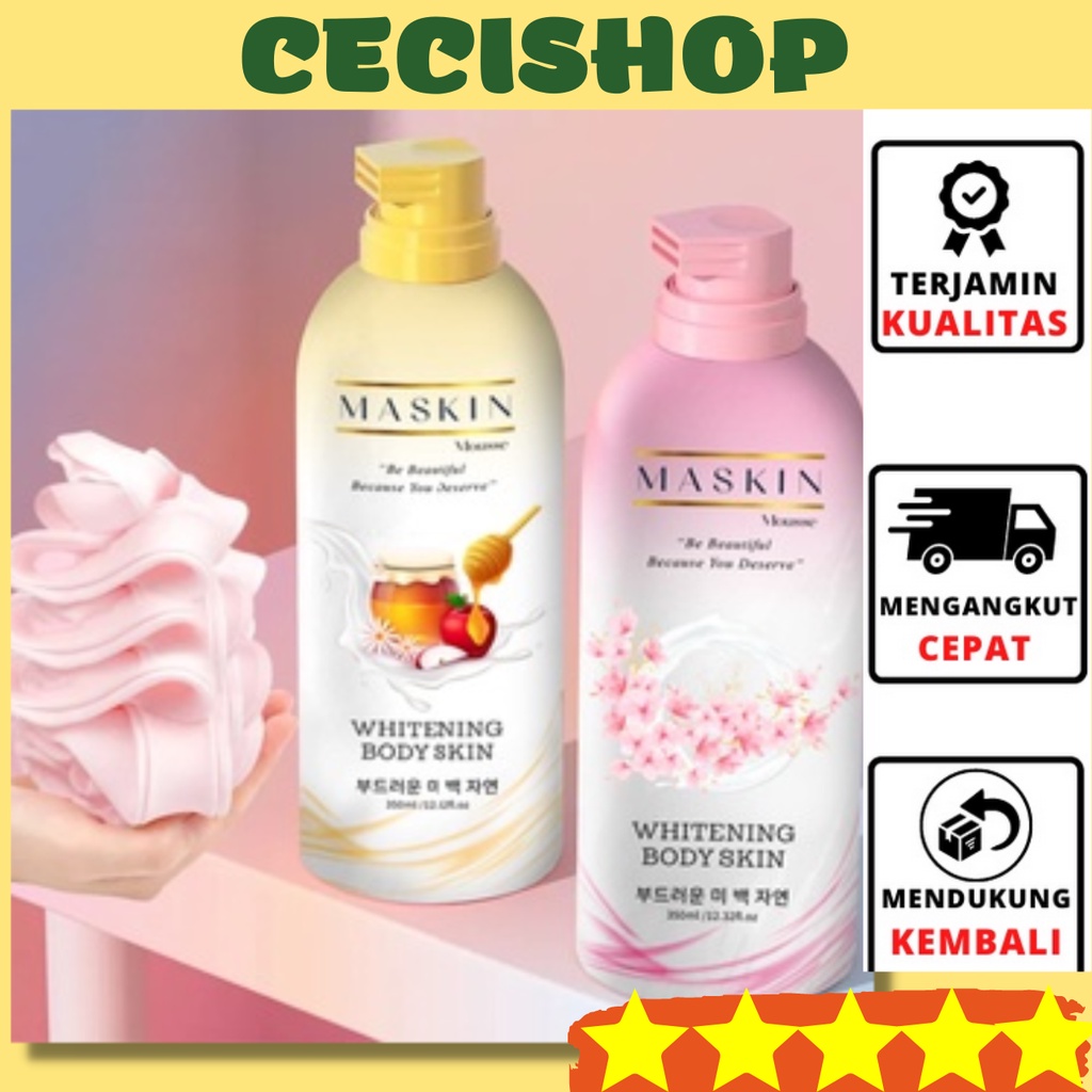MASKIN WHITENING BODY SKIN SHOWER/MASKIN MOUSSE/SABUN MANDI PEMUTIH/MADE IN KOREA