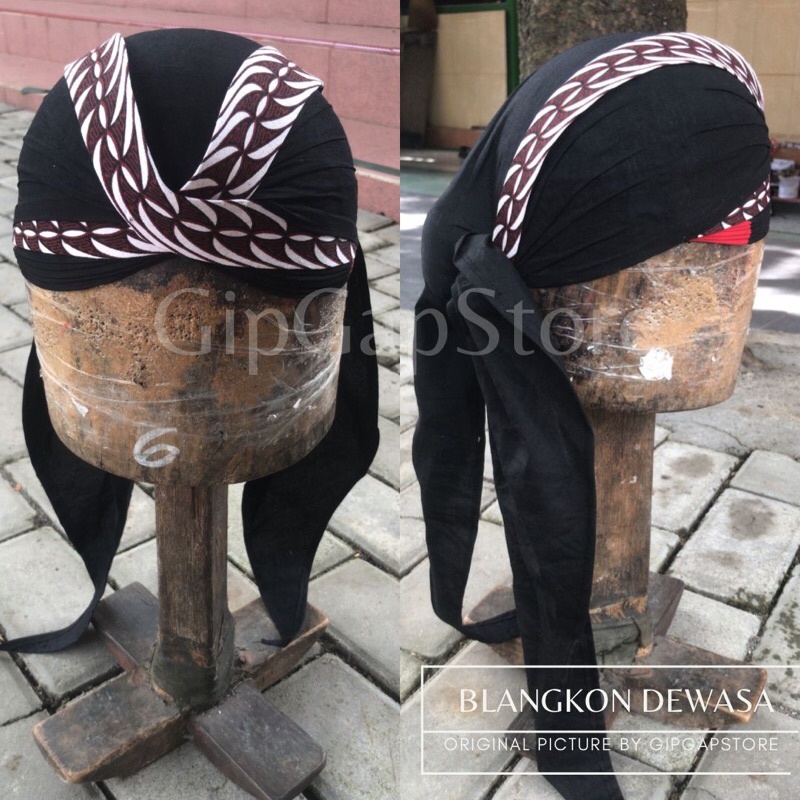 BLANGKON DEWASA | MODEL JOGJA JEBEH | BLANGKON JAWA DEWASA BATIK HITAM