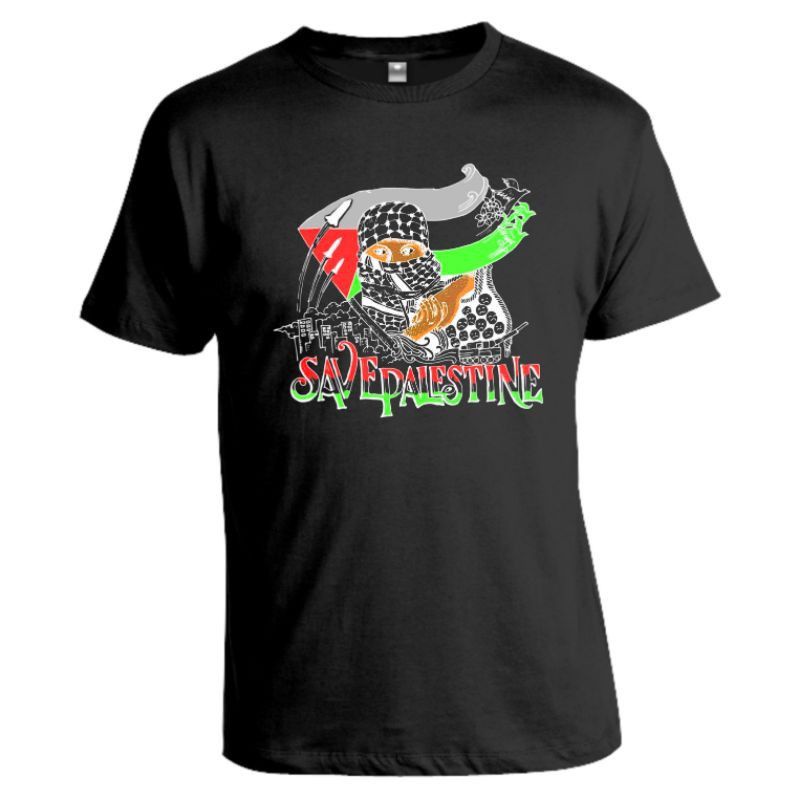 T-Shirt | OVERSIZE | KAOS PALESTINA - KAOS BAJU PRIA PALESTINA / BAJU SAVEGAZA / T-SHIRT PALESTINE |