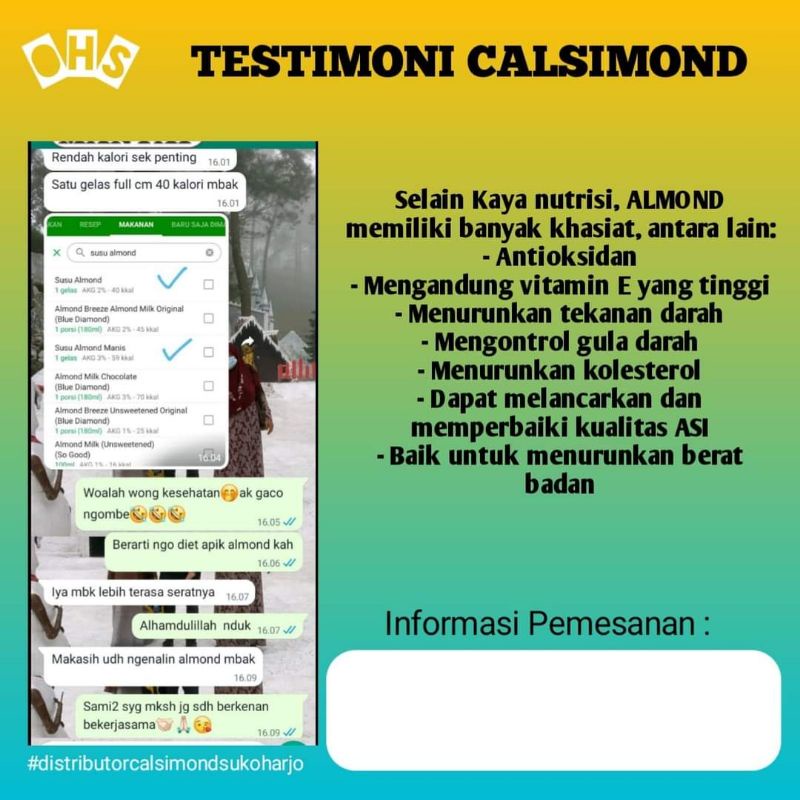 Calsimond Susu Almond Booster / Pelancar ASI