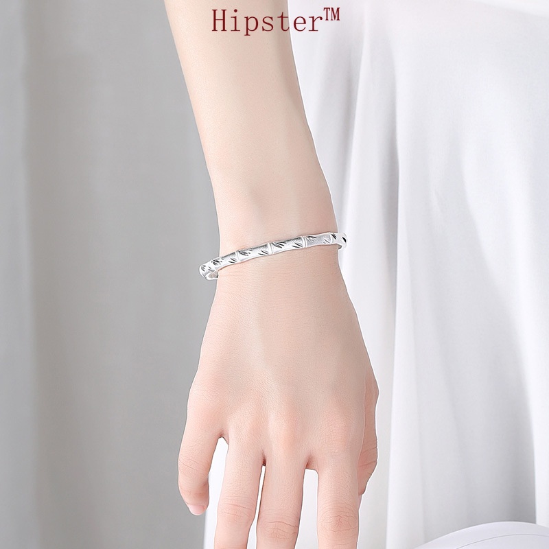 Popular Retro Classic Fashion Simple Bracelet Opening Silver Bracelet