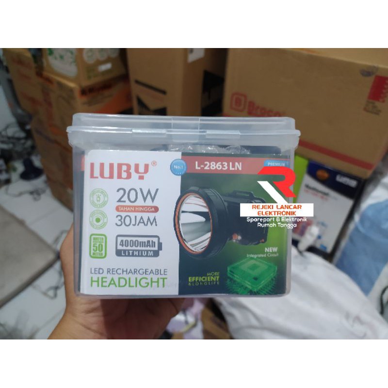 Senter kepala luby 20 Watt Nyala Putih dan Kuning