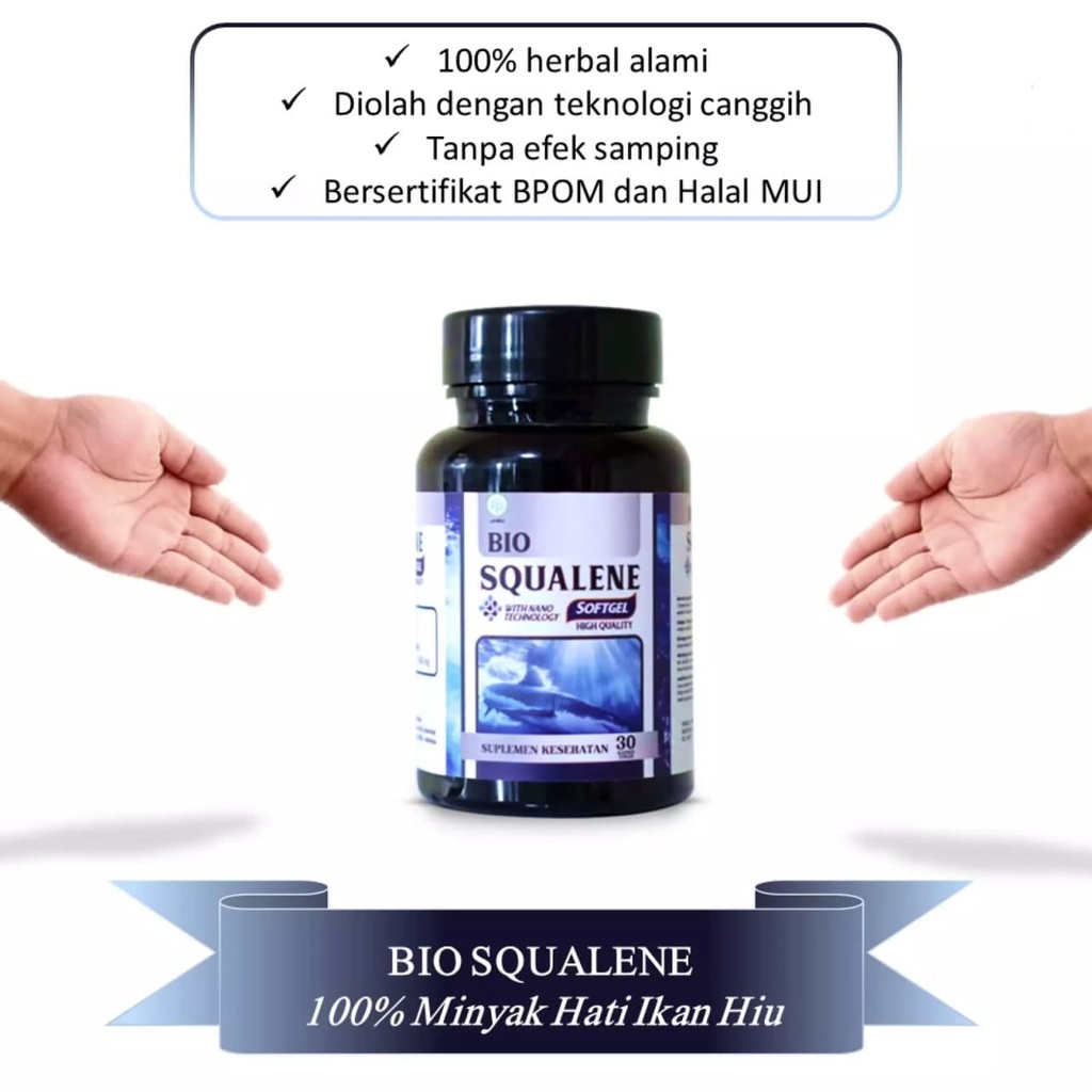 Bio Squalene Softgel Asli Dari Minyak Hati Ikan Hiu Bpom With Nano Technology 100% Original