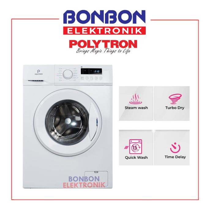 Polytron Mesin Cuci 1 Tabung Front Loading 8KG PFL 8051 / PFL8051 Termurah